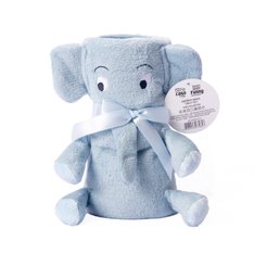 Cobertor Elefantinho Azul com Aplique - 1 Peça