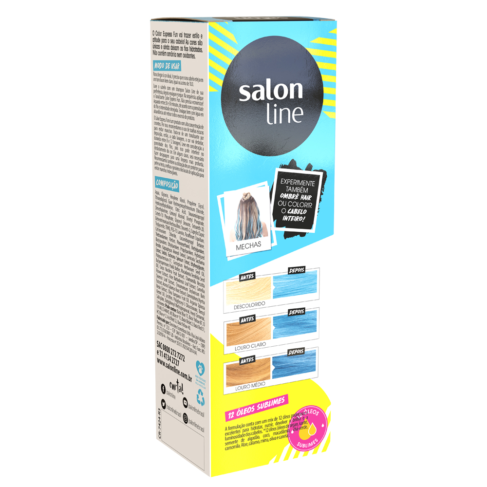 Tonalizante Salon Line Color Express Fun Blue Unicorn 100ml - Cigana Beleza