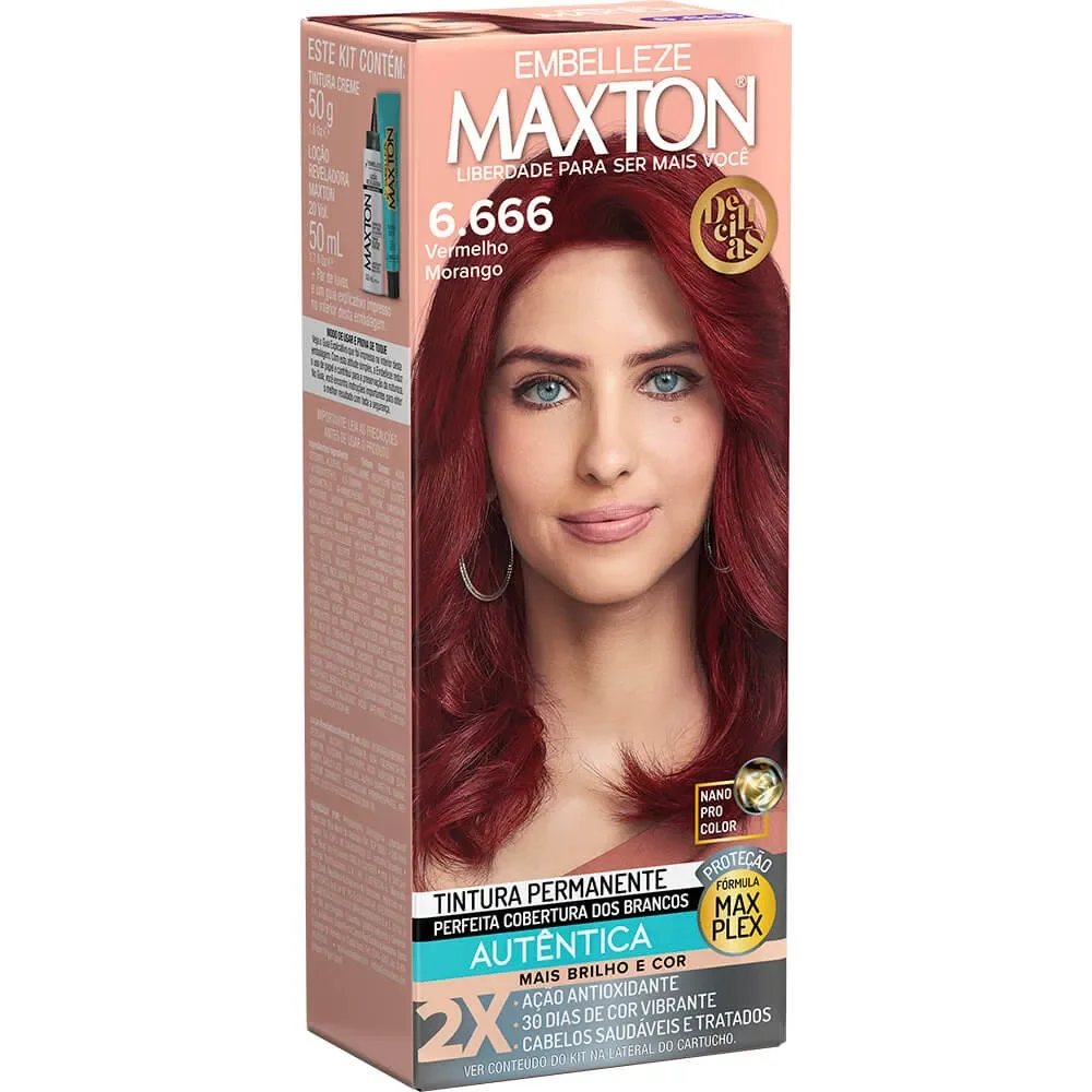 Coloração Embelleze Maxton Vermelho Morango - 6,666 | Cigana Beleza