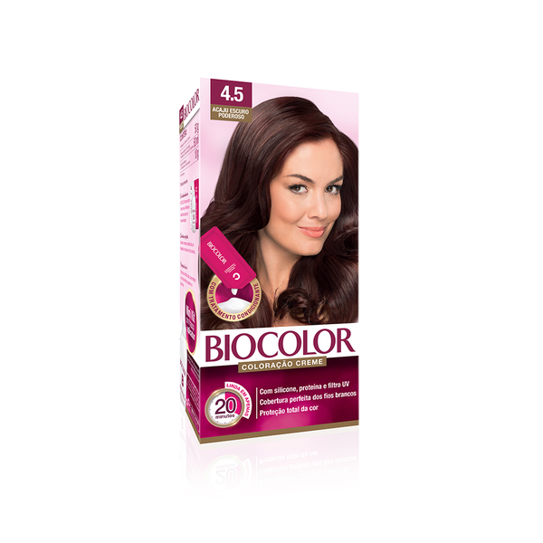 Coloração Biocolor Mini Kit Acaju Escuro Poderoso - 4.5 | Cigana Beleza
