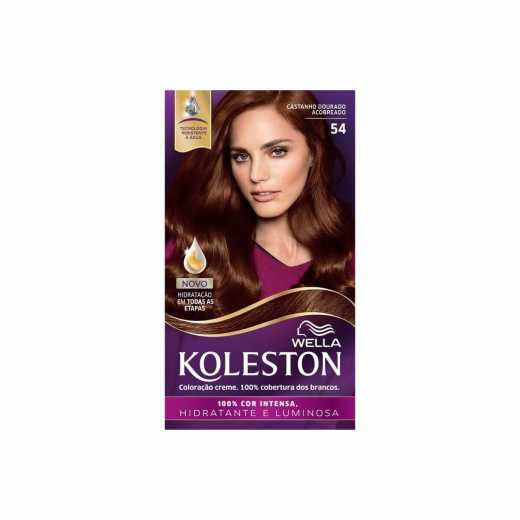 Coloração Creme 54 Castanho Dourado Acobreado - Koleston