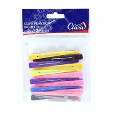 Clips Plásticos Com 12 Unidades Colors 096 - Santa Clara