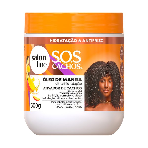 Ativador de Cachos S.O.S Cachos Umidificador  Pote 500ml - Salon Line