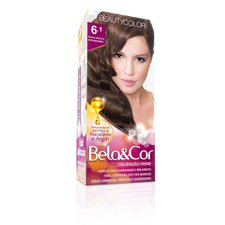Kit Coloração Bela&Cor 6.1 Louro Escuro Acinzentado - BeautyColor