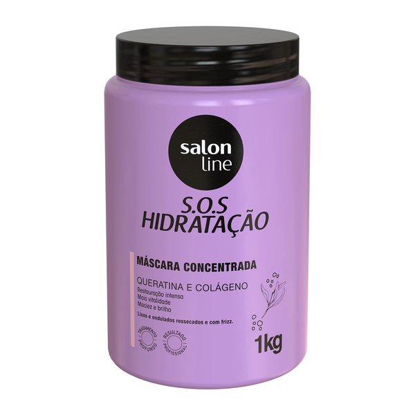 Máscara Concentrada Salon Line SOS Hidratação Queratina e Colágeno 1kg