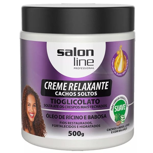 Creme Relaxante Tioglicolato Óleo de Rícino e Babosa 500g Salon Line