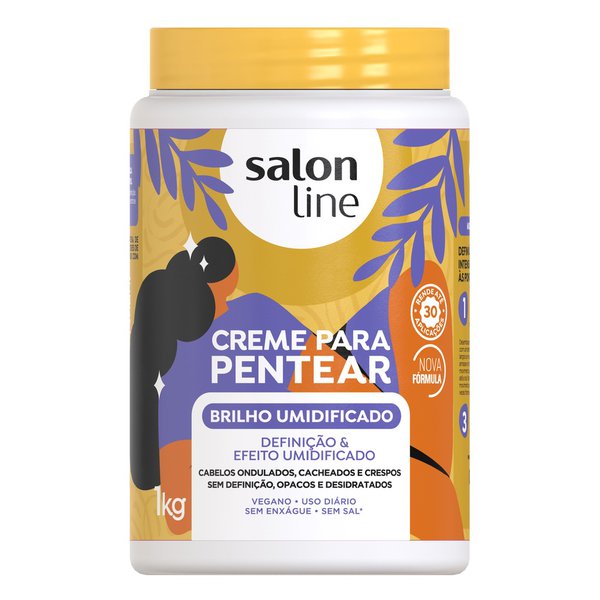 Creme Para Pentear Brilho Umidificado 1kg - Salon Line
