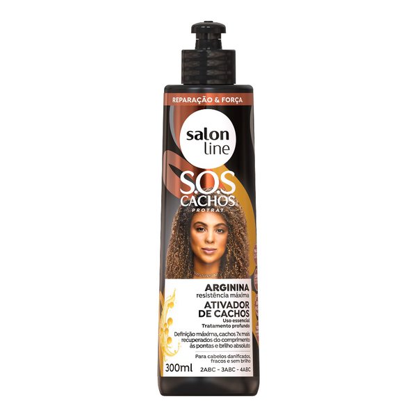 Ativador de Cachos Reconstrução Arginina S.O.S Cachos 300ml - Salon Line