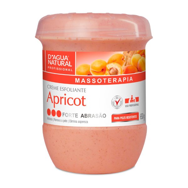 Creme Esfoliante Apricot Forte Abrasão 650g - D'água Natural