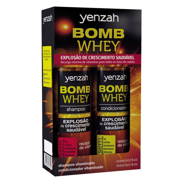 Whey Bomb Cream Kit Shampoo + Condicionador 480ml - Yenzah