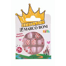 Unhas Postiças Infantil Autoadesivas Coração - Marco Boni
