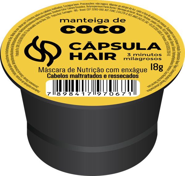 CAPSULA HAIR 18G MANTEIGA DE COCO