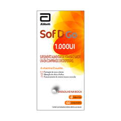 Soft D Go 1.000UI Sabor Uva 60 Comprimidos
