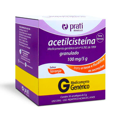 Acetilcisteína 100mg/g Prati-Donaduzzi 16 Envelopes de 5g Cada
