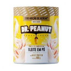 Pasta De Amendoim Dr Peanut Leite em Pó Com Whey Protein 650g
