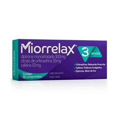 Miorrelax 30 Comprimidos Relaxante Muscular