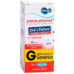 Paracetamol - EMS 200mg frasco gotejador com 15ml
