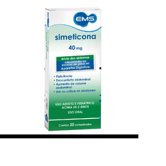 Simeticona - EMS 40mg Caixa com 20 Comprimidos