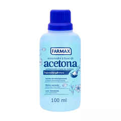 Removedor Hipoalergênico  à base de Acetona Farmax com 100 ml