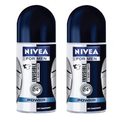 Desodorante Roll-On Nivea Men Black & White Invisible 50ml - 2 unidades