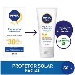 Protetor Solar Facial Antissinais Nivea Sun Toque Seco FPS30 50ml
