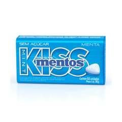 Pastilhas Mentos Kiss sabor Menta 35g