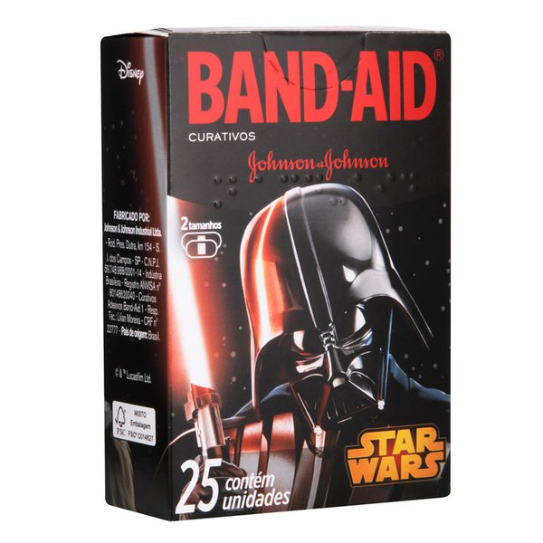 Curativo Band Aid Star Wars Com 25 Unidades