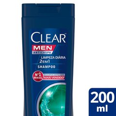 Shampoo Anticaspa Clear Limpeza Diária 2 em 1 200ml