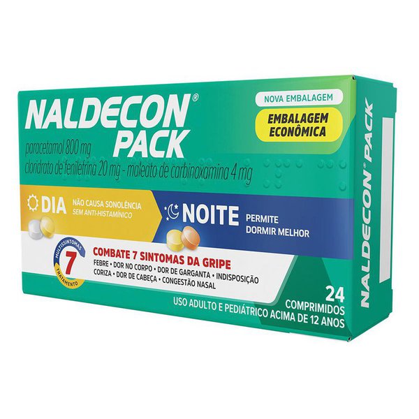 Naldecon Pack Dia e Noite 24 Comprimidos | Farmácia Online Drogal