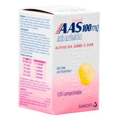 AAS Infantil 100mg frasco com 120 comprimidos