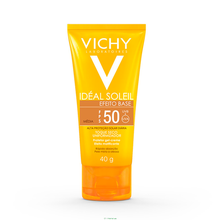 Protetor Solar Facial Vichy Idéal Soleil Efeito Base FPS50 Cor Média 40g