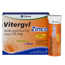 Vitergyl Zinco 1g 30 Comprimidos Efervescentes