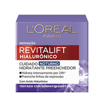Creme Hidratante Preenchedor Facial L'Oréal Paris Revitalift Hialurônico Noturno 49g