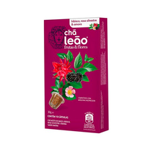 Chá Leão Frutas e Flores Sabor Hibisco, Rosa Silvestre e Amora 30g com 10 Cápsulas