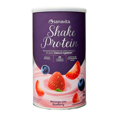 Shake Protein Sanavita Sabor Morango com Blueberry 450g