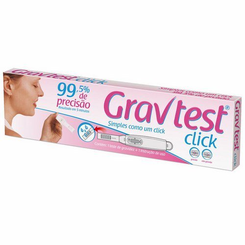 Teste De Gravidez Grav Test Click Com 1 Teste De Uso único Drogalider 