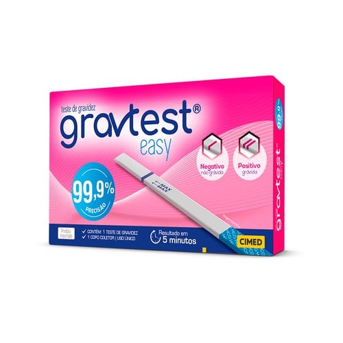 Teste De Gravidez Grav Test Easy 1 Teste Copo Coletor Drogalider 