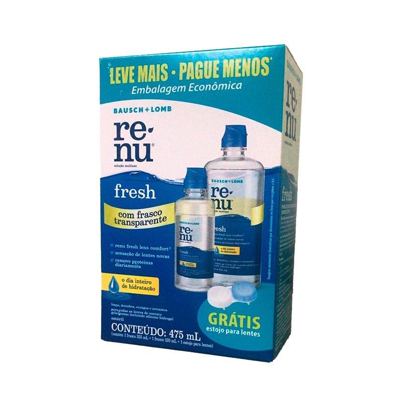 Solução Multipropósito Renu Fresh unidade com 355mL grátis,