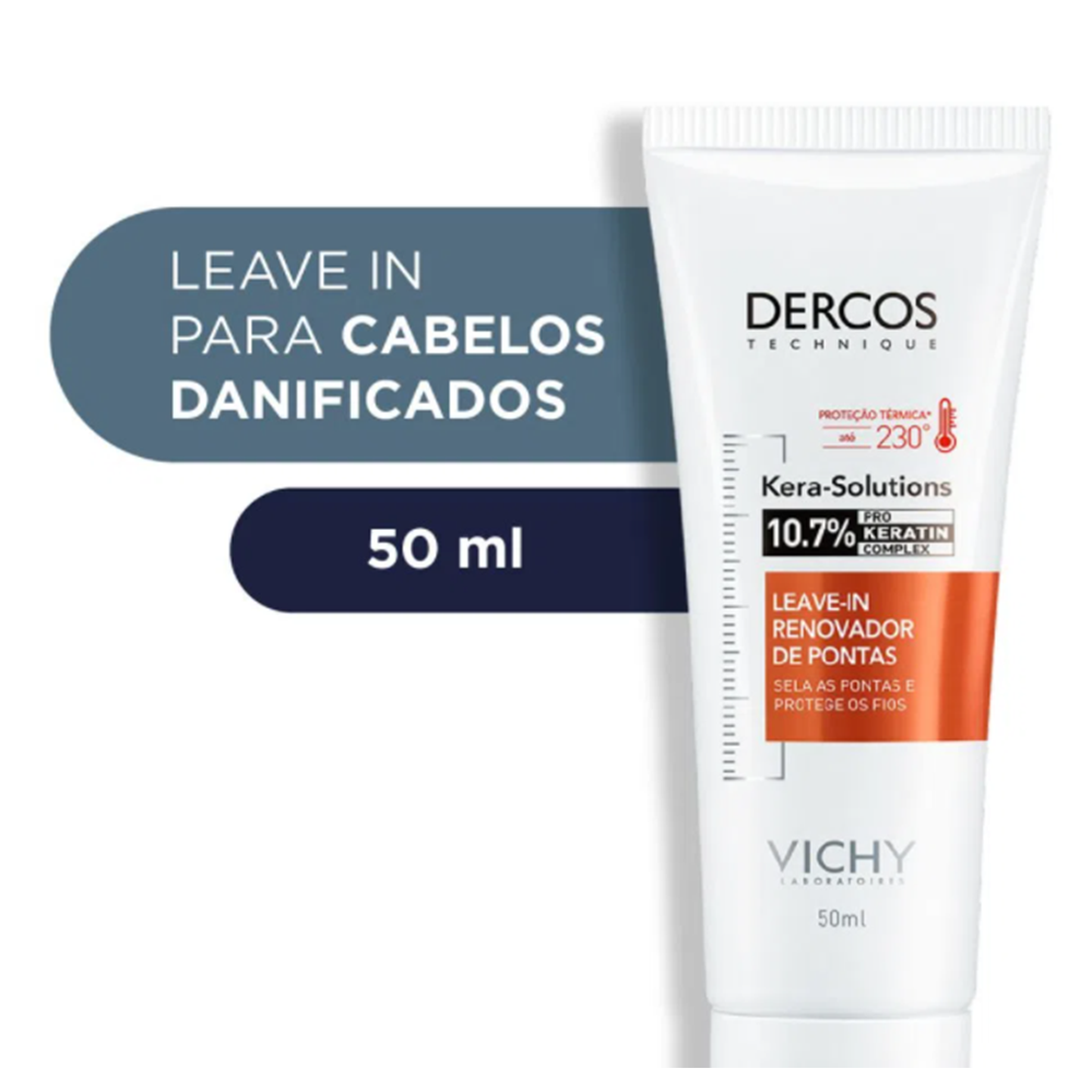 Leave-In Renovador de Pontas Vichy Dercos Kera-Solutions com 50ml