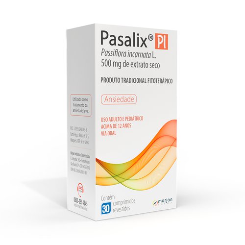 Pasalix PI Passiflora Extra Seco 500mg com 30 comprimidos - Extra Delivery