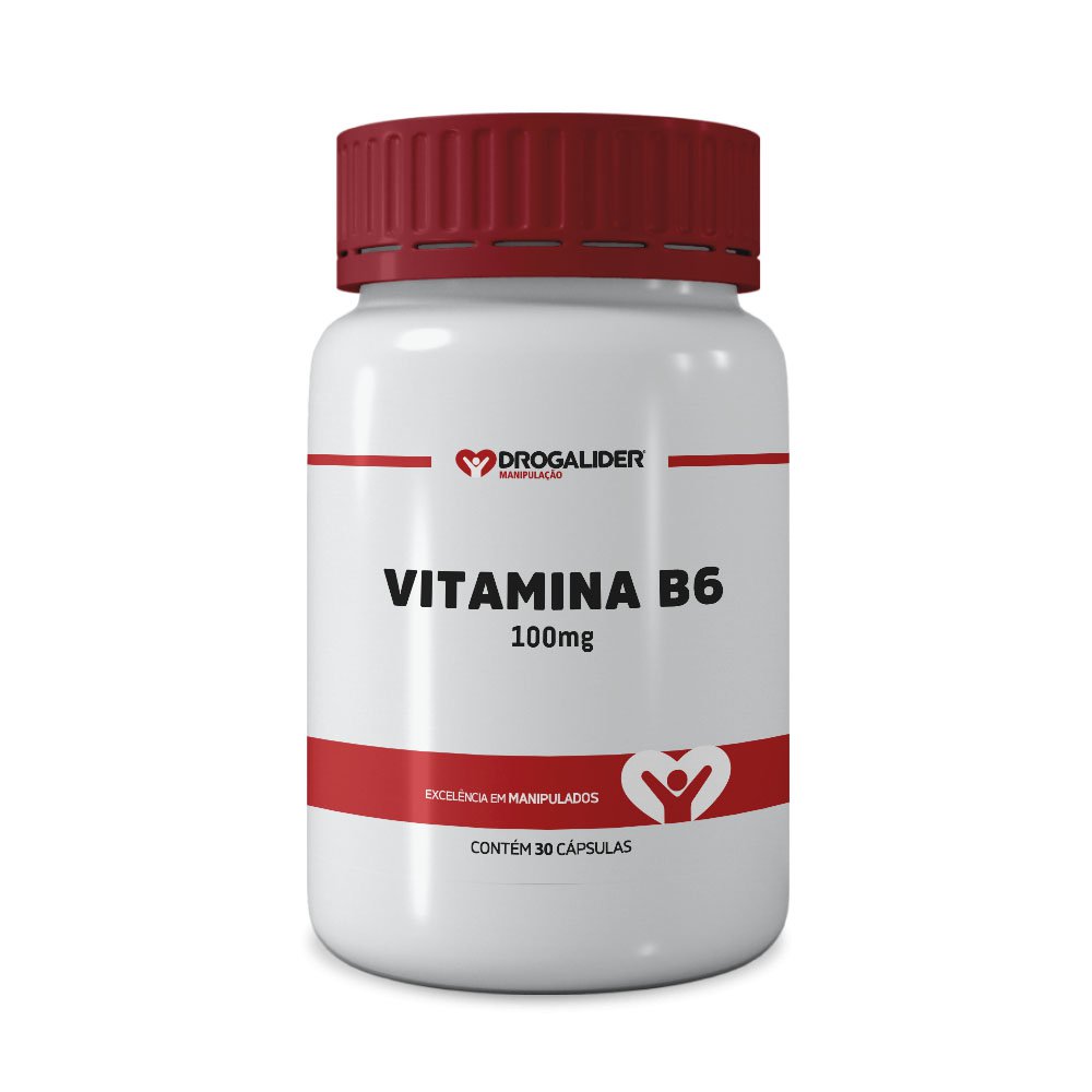 Vitamina B6 Piridoxina 100mg 30 Cápsulas Drogalider 5032