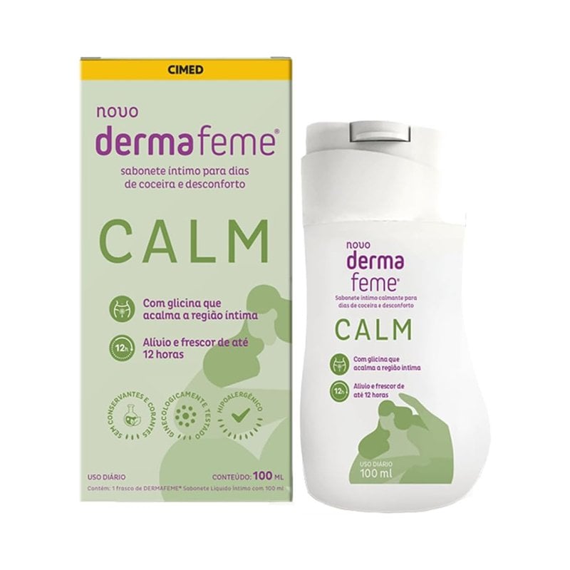 Sabonete Líquido Íntimo Dermafeme Calm Ação Calmante 100ml