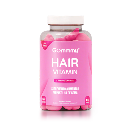 Suplemento Gummy Hair Vitamin Cabelos E Unhas TuttiFrutti 60 unidades