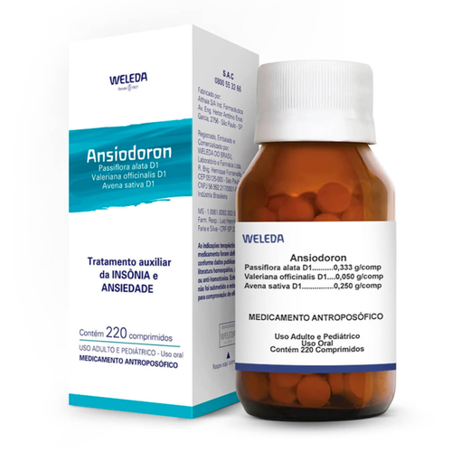Ansiodoron caixa com 1 frasco com 220 comprimidos