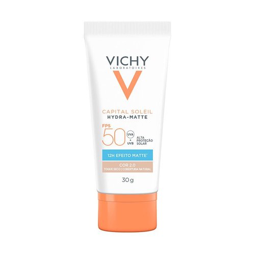 Protetor Solar Facial Vichy Capital Soleil Hydra-matte nº 2.0, FPS 50 ...