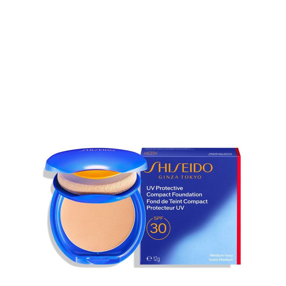 Base Compacta Com Proteção Solar Fps30 Shiseido Medium Ivory 12g