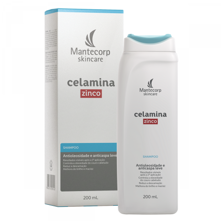 Shampoo Antioleosidade Celamina Zinco Mantecorp 200ml
