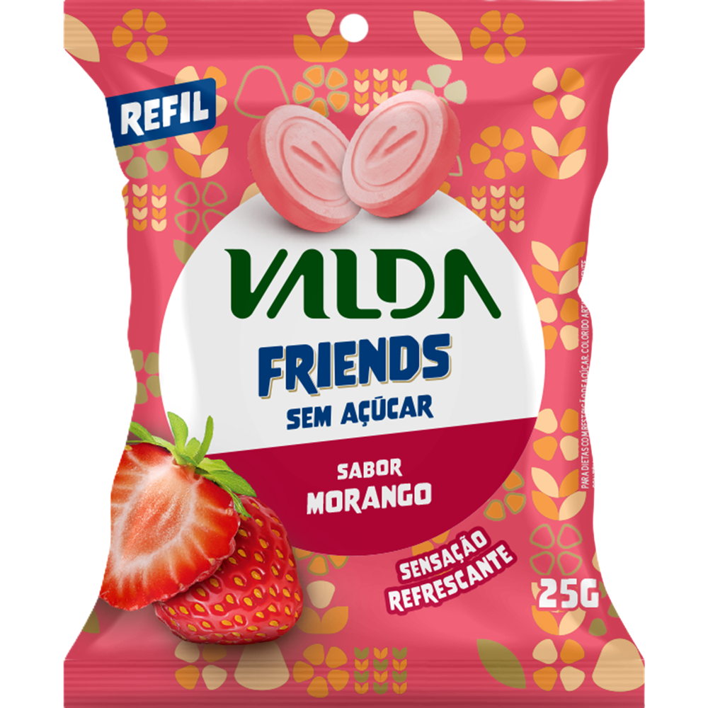 Pastilha Valda Friends Morango 25g | Drogarias Campeã - Cuidando