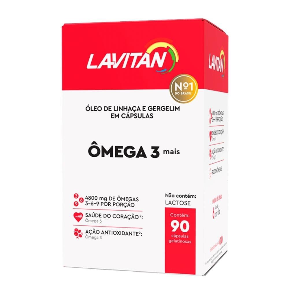 Ômega 3 6 9 Lavitan Mais 4.800mg 90 Cápsulas Gelatinosas