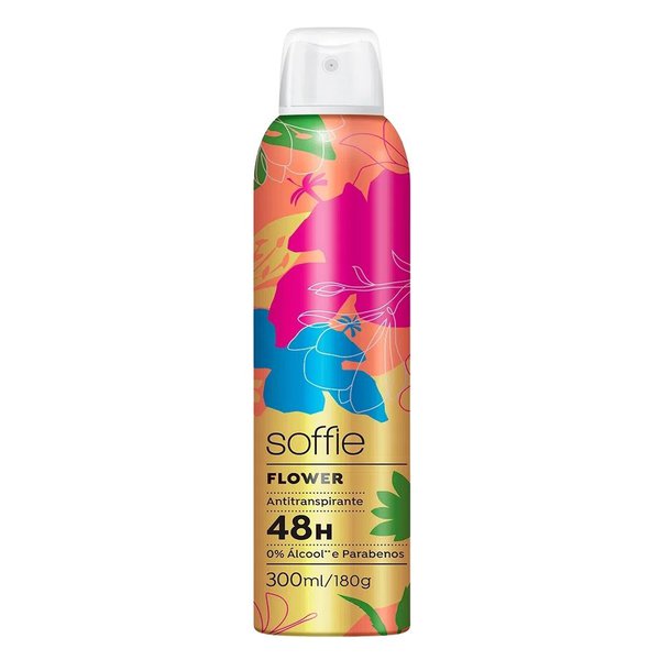 Desodorante Antitranspirante Aerosol Soffie Flower 300ml